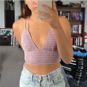 VS Pink Lilac Triangle Stretch Bralette